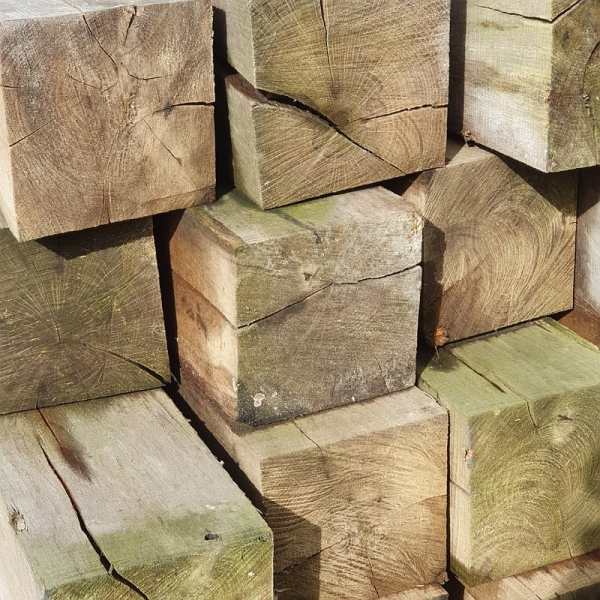 Green Oak Mantel Beam