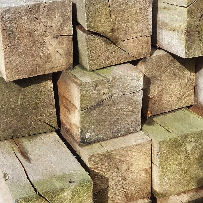 Green Oak Mantel Beam
