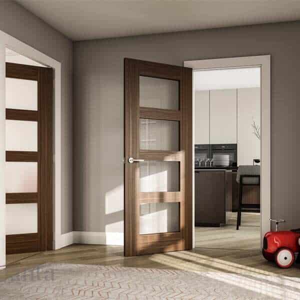 Coventry Glazed Walnut Door