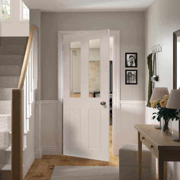 Eton Glazed White Primed Door