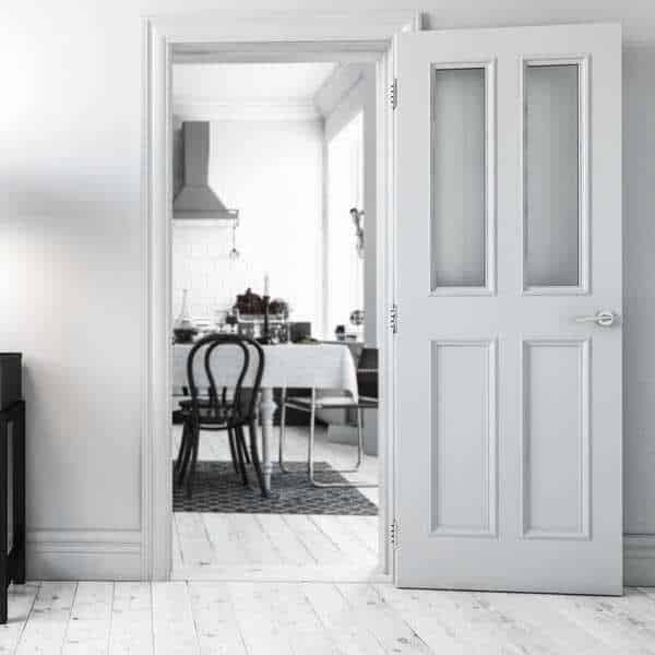 Rochester Glazed White Primed Door